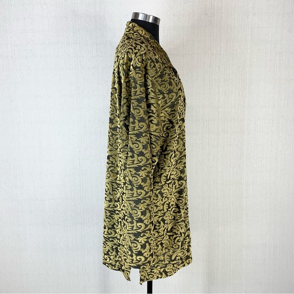 Diane Von‎ Furstenberg~Women's Velvet Scroll Long Sleeve Button Up Blouse~Sz 3X - Picture 6 of 12